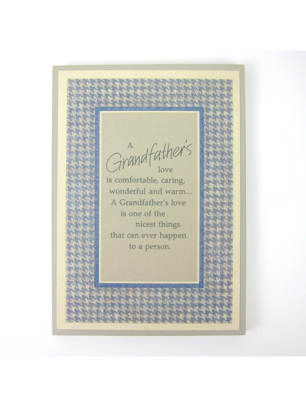 Vintage Hallmark Wall Plaque Grandfather's Love Grandpa Gift Desk Sign 1988